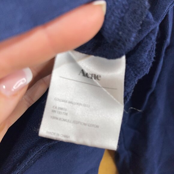 Acne Studios Vintage Mens Sweatshirt Size XS Blue Hot Air Balloon Pure Cotton - Picture 6 of 9